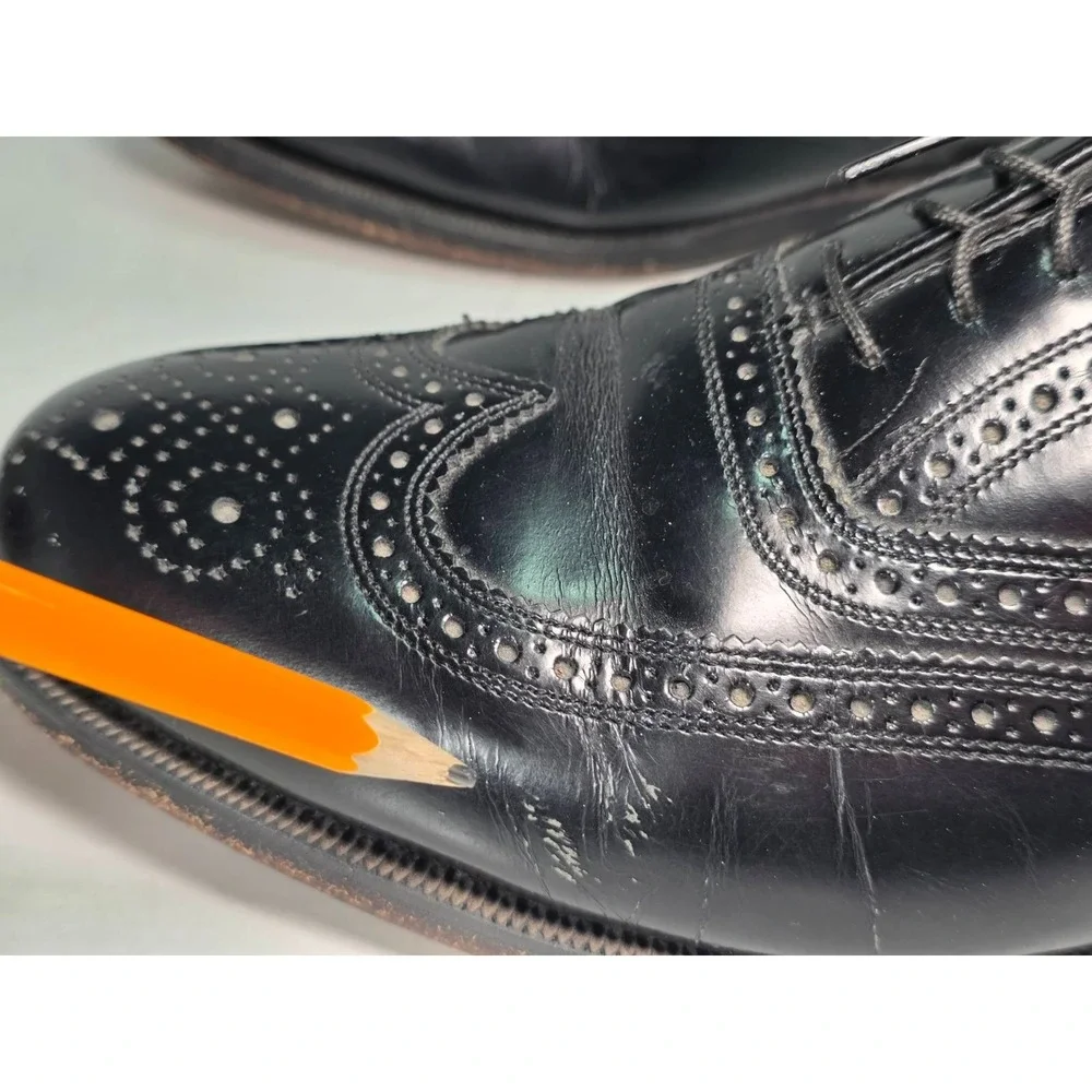 Florsheim‎ Lexington Oxford Men's Dress Shoes Size 9.5 3E Black Leather Wingtip